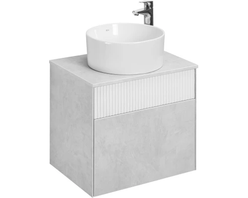 Тумба светло-серый/белый матовый 60 см Акватон Марбл 1A276101MH4C0