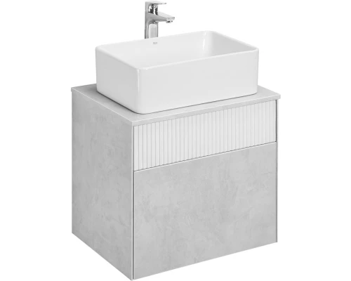 Тумба светло-серый/белый матовый 60 см Акватон Марбл 1A276101MH4C0