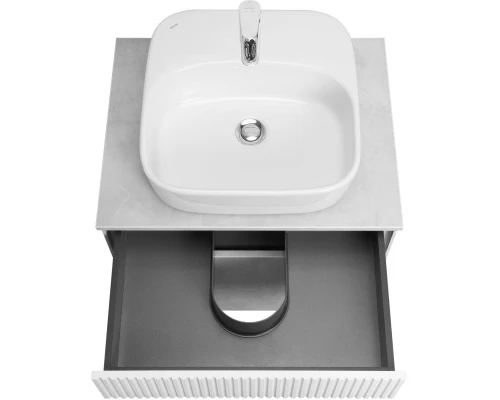 Тумба светло-серый/белый матовый 60 см Акватон Марбл 1A276101MH4C0