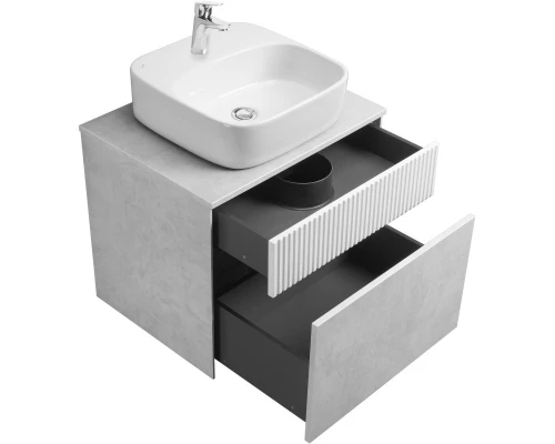 Тумба светло-серый/белый матовый 60 см Акватон Марбл 1A276101MH4C0