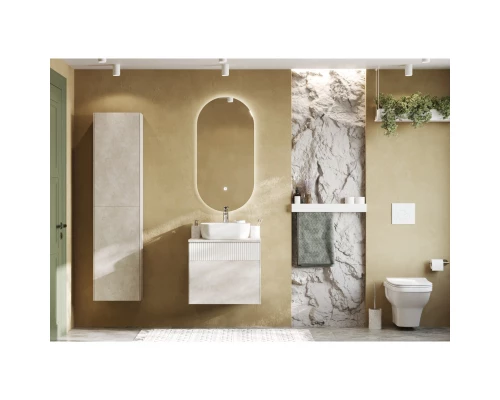 Тумба светло-серый/белый матовый 60 см Акватон Марбл 1A276101MH4C0