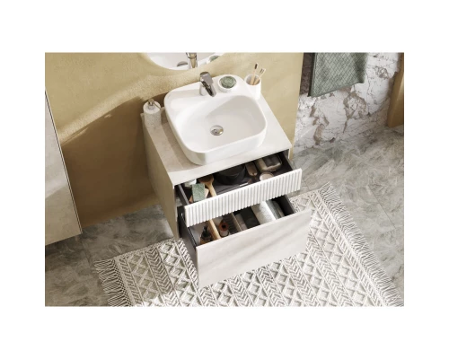 Тумба светло-серый/белый матовый 60 см Акватон Марбл 1A276101MH4C0