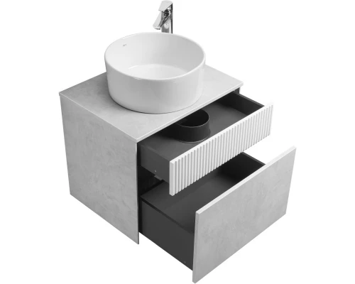 Тумба светло-серый/белый матовый 60 см Акватон Марбл 1A276101MH4C0