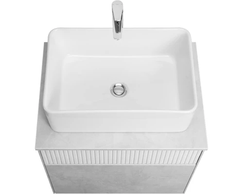 Тумба светло-серый/белый матовый 60 см Акватон Марбл 1A276101MH4C0