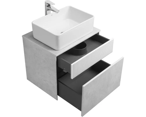 Тумба светло-серый/белый матовый 60 см Акватон Марбл 1A276101MH4C0