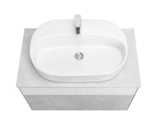 Тумба светло-серый/белый матовый 80 см Акватон Марбл 1A276201MH4C0