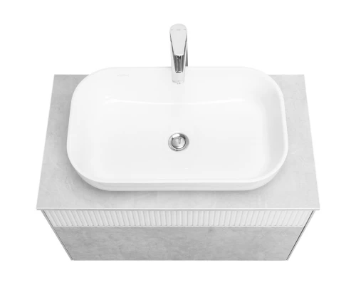 Тумба светло-серый/белый матовый 80 см Акватон Марбл 1A276201MH4C0