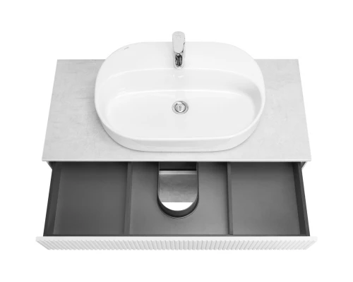 Тумба светло-серый/белый матовый 100 см Акватон Марбл 1A276301MH4C0