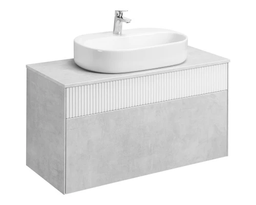 Тумба светло-серый/белый матовый 100 см Акватон Марбл 1A276301MH4C0