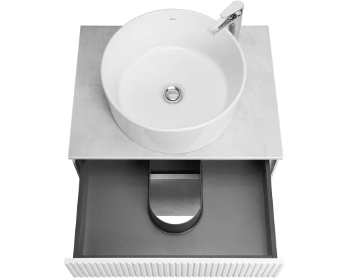 Тумба с раковиной светло-серый/белый матовый 60 см Акватон Марбл 1A2761K2MH4C0