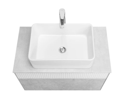 Тумба с раковиной светло-серый/белый матовый 80 см Акватон Марбл 1A2762K1MH4C0