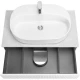 Тумба с раковиной светло-серый/белый матовый 80 см Акватон Марбл 1A2762K3MH4C0