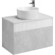 Тумба с раковиной светло-серый/белый матовый 80 см Акватон Марбл 1A2762K2MH4C0