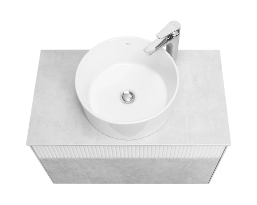 Тумба с раковиной светло-серый/белый матовый 80 см Акватон Марбл 1A2762K2MH4C0