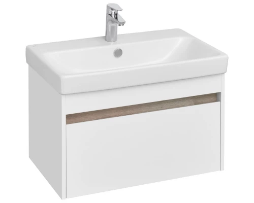 Тумба с раковиной белый глянец/ясень шимо 70,5 см Акватон Марти 1A2675K0MY010