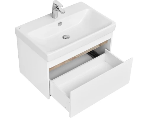 Тумба с раковиной белый глянец/ясень шимо 70,5 см Акватон Марти 1A2675K0MY010