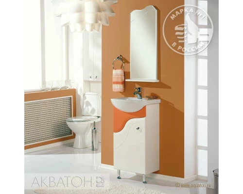 Тумба КОЛИБРИ 45 левый рыжий матовый Aquaton 1A065201KO47L