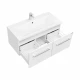 Тумба МАДРИД 100 М, 2 ящика, белая (под раковину АЙРИС 100, АЙРИС М 100, ПРЕМЬЕР 100, ПРЕМЬЕР М 100)