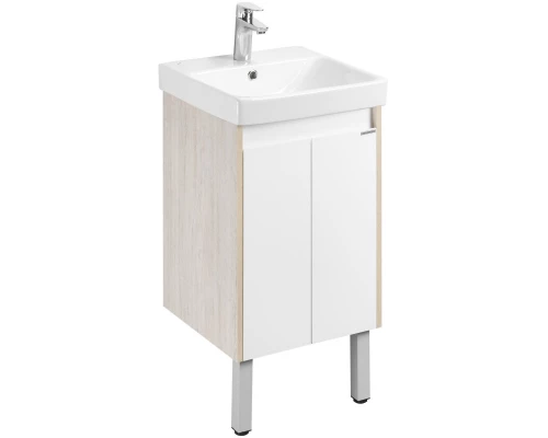 Тумба белый глянец/дуб верона 38 см Акватон Сканди Doors 1A278701SDB20
