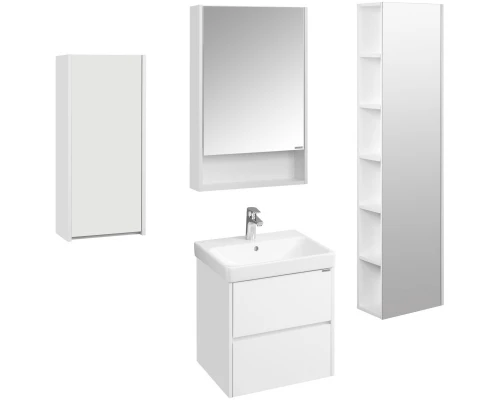 Зеркальный шкаф 55x85 см белый матовый L/R Акватон Сканди 1A252102SD010