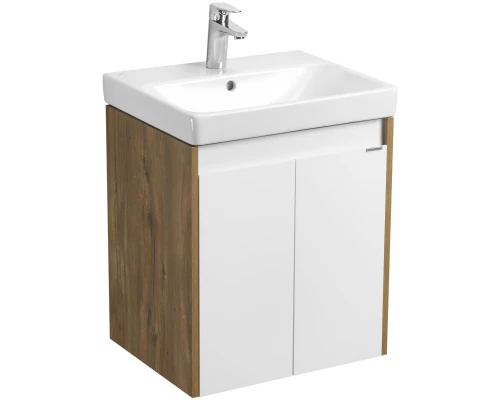 Тумба белый глянец/дуб рустикальный 48 см Акватон Сканди Doors 1A278801SDZ90