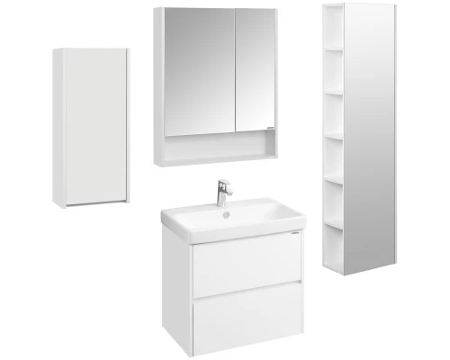 Зеркальный шкаф 70x85 см белый матовый Акватон Сканди 1A252202SD010