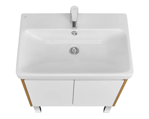 Тумба белый глянец/дуб рустикальный 63 см Акватон Сканди Doors 1A278901SDZ90