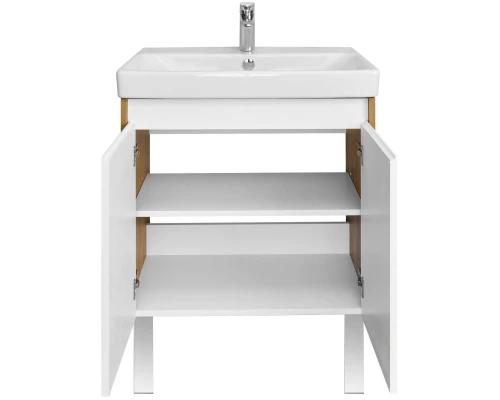 Тумба белый глянец/дуб рустикальный 63 см Акватон Сканди Doors 1A278901SDZ90