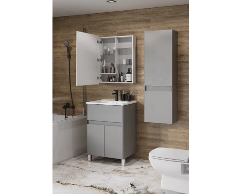 Зеркальный шкаф 59,8x75 см белый глянец L/R Акватон Лондри 1A278502LH010