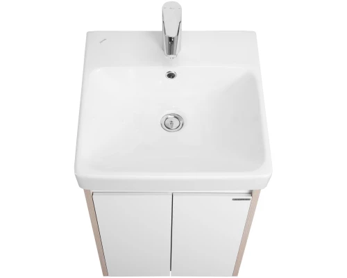 Тумба с раковиной белый глянец/дуб верона 45 см Акватон Сканди Doors 1A2787K0SDB20