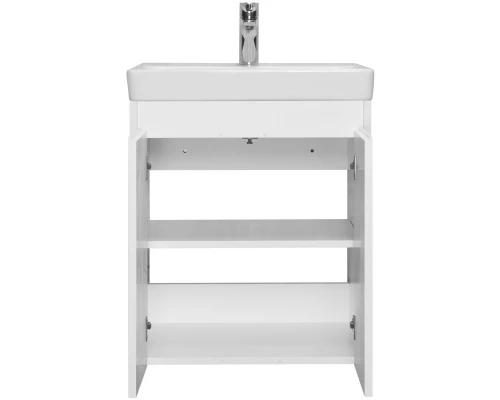 Тумба с раковиной белый глянец/белый матовый 55 см Акватон Сканди Doors 1A2788K0SD010