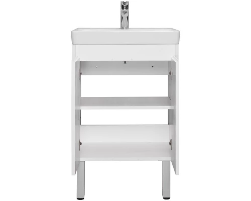 Тумба с раковиной белый глянец/белый матовый 55 см Акватон Сканди Doors 1A2788K0SD010