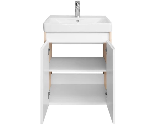 Тумба с раковиной белый глянец/дуб верона 55 см Акватон Сканди Doors 1A2788K0SDB20