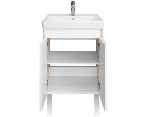 Тумба с раковиной белый глянец/дуб верона 55 см Акватон Сканди Doors 1A2788K0SDB20