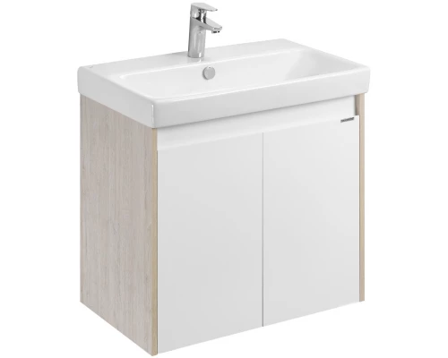Тумба с раковиной белый глянец/дуб верона 70,5 см Акватон Сканди Doors 1A2789K0SDB20