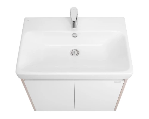 Тумба с раковиной белый глянец/дуб верона 70,5 см Акватон Сканди Doors 1A2789K0SDB20