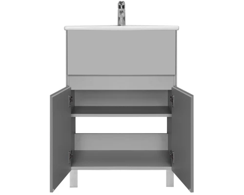Тумба с раковиной туманный серый 60 см Акватон Форест 1A2782K0FR4D0