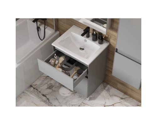 Тумба с раковиной туманный серый 60 см Акватон Форест 1A2782K0FR4D0