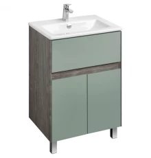 Тумба с раковиной дуб рошелье/сумеречный голубой 60 см Акватон Форест 1A2782K0FR9C0