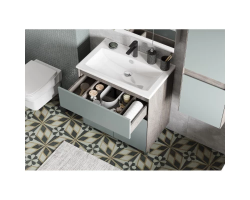 Тумба с раковиной дуб рошелье/сумеречный голубой 75 см Акватон Форест 1A2783K0FR9C0