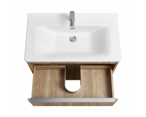 Тумба-умывальник ХОУП 80, 1 ящ., подвесная, орех (под раковину МИРАНДА 80)