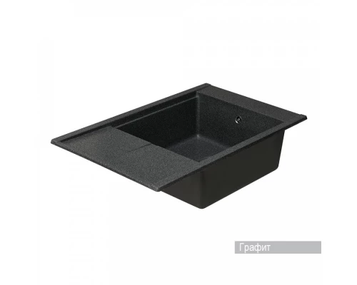 Мойка для кухни Делия 78 787x516x218 мм, прямоуг. с крылом, графит
