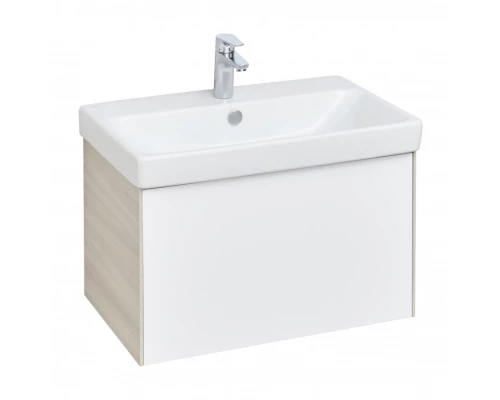 Тумба АСТИ 70, подвесная, белый, ясень шимо (под раковину АДРИАНА 70)