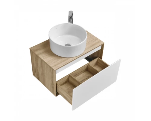 Тумба ЛИБЕРТИ 70, 1 ящ.,подв., дуб эльвезия/бел. гл-ц (под р-ну АДРИАНА 70,MILA 35,MILA 40,ОДРИ 42