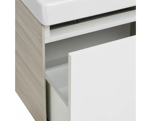 Тумба АСТИ 70, подвесная, белый, ясень шимо (под раковину АДРИАНА 70)