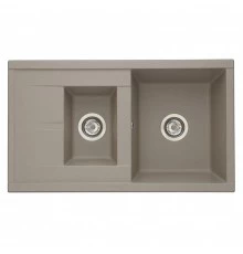 Мойка для кухни  Делия 87 870x510x218 мм, прямоуг. с крылом и доп. чашей, серый шелк