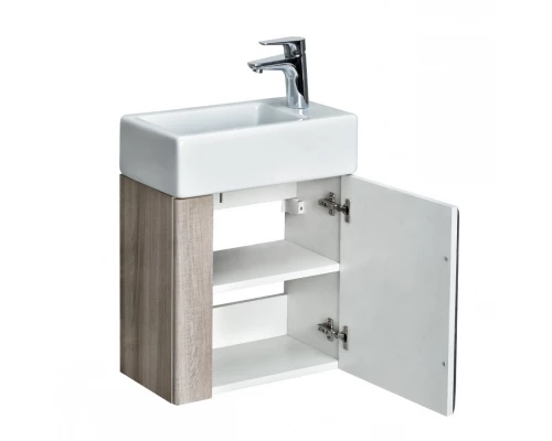 Тумба ВИТА 46, белая, ясень шимо (под раковину ЭРИС 46)
