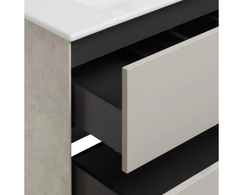 Тумба СОХО 60, слэйт, галька серая (под раковину ЭЛИНА 60)