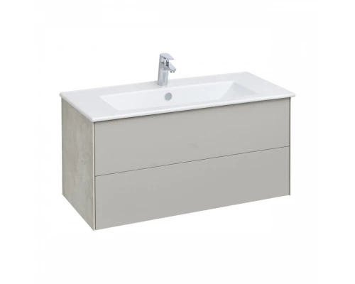 Тумба СОХО 100, подвесная, слэйт, галька серая (под раковину ЭЛИНА 100)