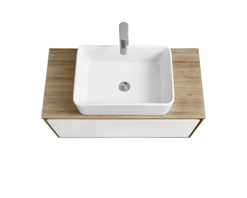 Тумба ЛИБЕРТИ 90,1ящ.,подвесн.,дуб эльвезия/бел.глян. (под рак-ну АДРИАНА 90,MILA 35,MILA 40,ОДРИ 42